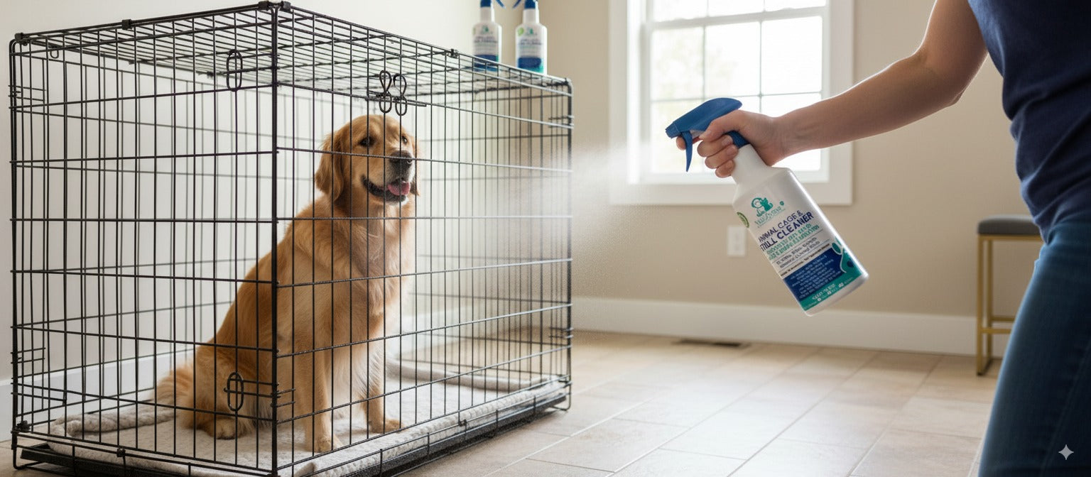 🐾 VetiZyme™ Animal Cage & Stall Cleaner - Enzyme-Powered • Multi-Action • Truly Non-Toxic