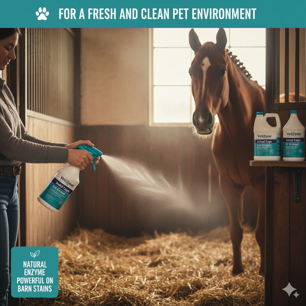 🐾 VetiZyme™ Animal Cage & Stall Cleaner - Enzyme-Powered • Multi-Action • Truly Non-Toxic