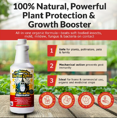 ELIMINATOR INSECTICIDE & FUNGICIDE - 100% Natural, All-In-One, Eliminate & Prevent Pests, Mildew, Fungus, Mold, Viruses, Bacteria & Garden Disease