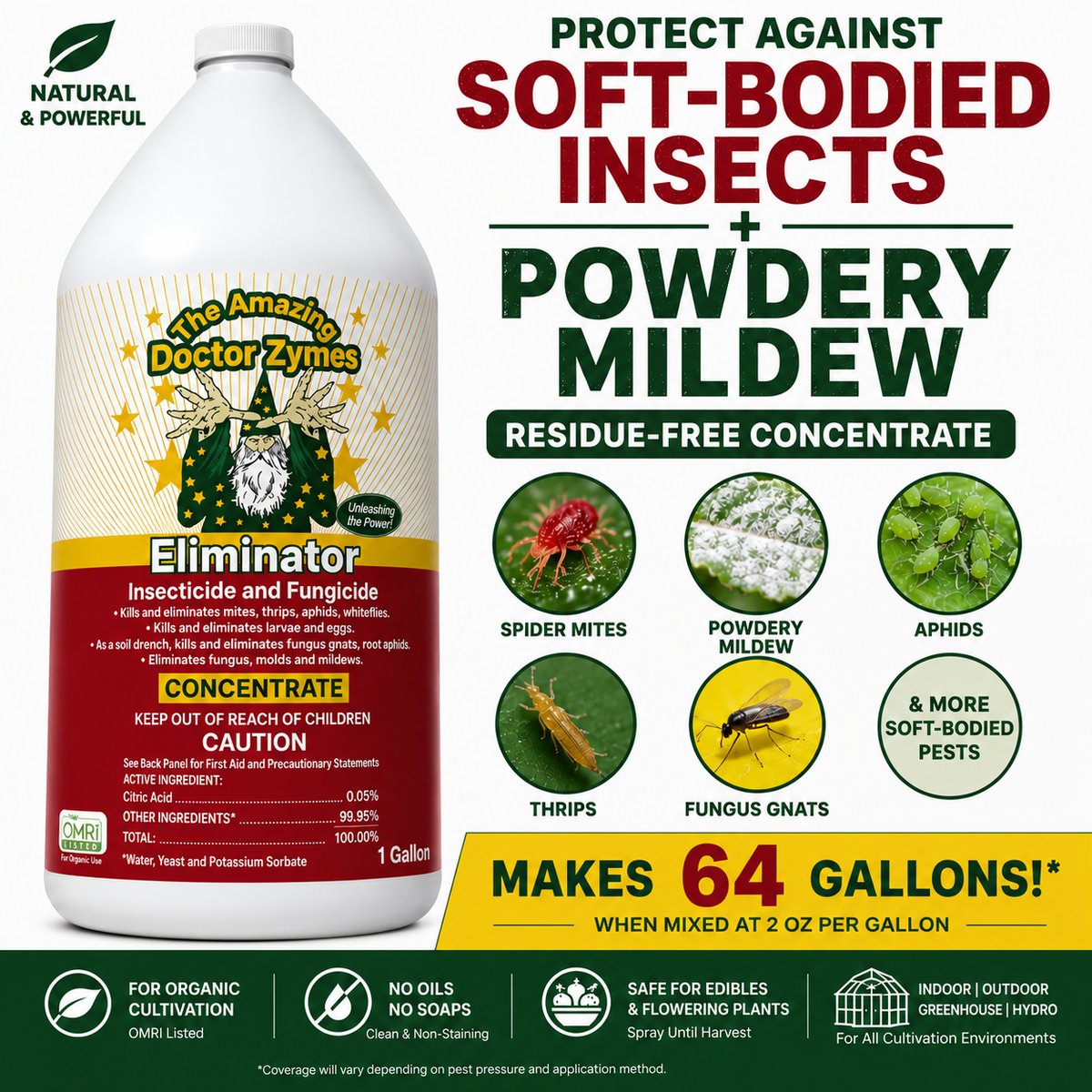 Natural Insecticide - Fungicide & Insecticide - Garden Disease Control