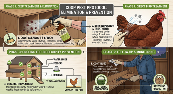 100% Natural Poultry Guard - Eliminate & Prevent Mites, Lice, Parasites, & Harmful Pathogens FAST Without Harsh Chemicals + Protect Your Flock Health & Boost Egg Production (Save Up to 25% in Bulk)