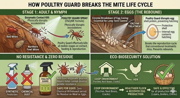 100% Natural Poultry Guard - Eliminate & Prevent Mites, Lice, Parasites, & Harmful Pathogens FAST Without Harsh Chemicals + Protect Your Flock Health & Boost Egg Production (Save Up to 25% in Bulk)
