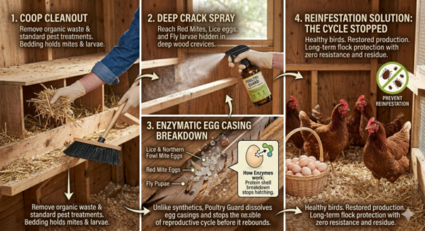 100% Natural Poultry Guard - Eliminate & Prevent Mites, Lice, Parasites, & Harmful Pathogens FAST Without Harsh Chemicals + Protect Your Flock Health & Boost Egg Production (Save Up to 25% in Bulk)
