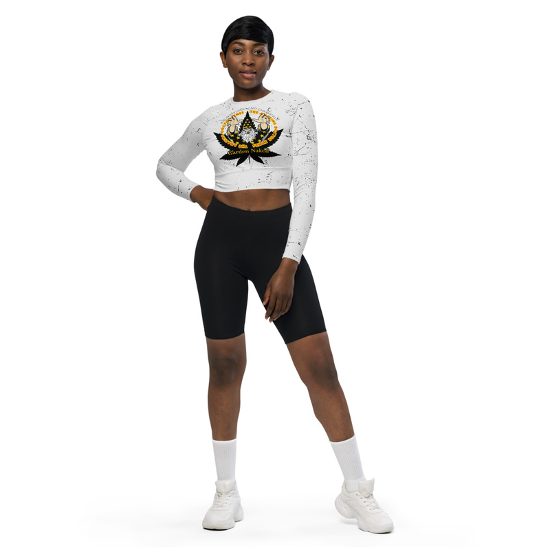 Indica Flow Recycled long-sleeve crop top