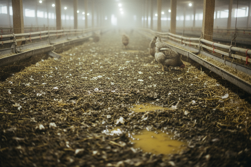 Dirty Poultry Floor to Clean, Healthy Environment - Before